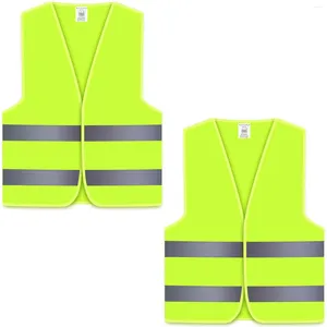 Tappetini da bagno 2 pacchetti hi v vis riflettente giubbotti di sicurezza ad alta visibilità per uomini donne giallo/colore verde