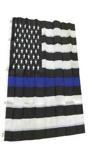 Flag Blue Line 3 x 5 Ft 210d Oxford Nylon с вышитыми звездами и сшинными полосами American Flag1842034