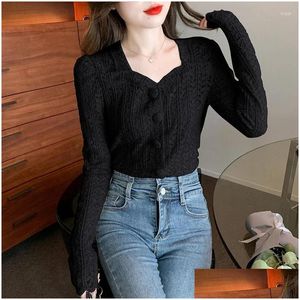 Womens Blouses Shirts Ladies Lace Hollowed Out See-Through T Blouse Women Clothing Tops Female Girls Casual Basic Clothes Drop Deliver Dhjoy