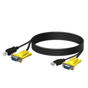 KVM Cable USB Dual Parallel USB+VGA Computer Monitor Switch 1.5M 1.8M 3M 5M Line