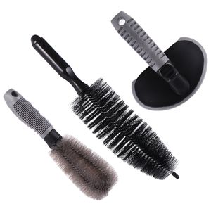 Automobile Tire Brush Soft-bristled Rim Washing Tool Car Wheel Supplies Microfiber Abs Cleaning Kit