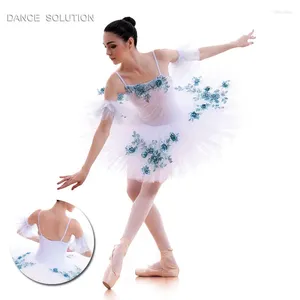 Scen Wear White Practice och Pre-Professional Ballet Dance Costume Pancake Tutu For Girls Women Ballerina Dresses Bll011a