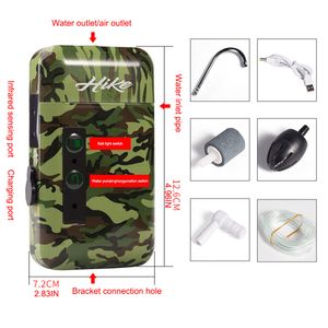 Fishing Oxygen Pump Portable Fishing Oxygen Water Pump Intelligent Sensor Energy Saving LED Light for Outdoor Accessories