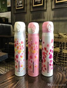 Cherry Blossom series Stainless Steel Vacuum out dooor sport Accompanying 500ml Japanese sakura coffee cup5825581