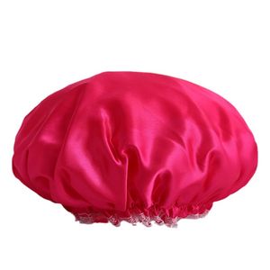 Fashion Shower Cap Waterproof Bath Hat Double Layer Kvinnor levererar utskrift Hår täcker badrumstillbehör Skampo Fume-Proof Caps Z160