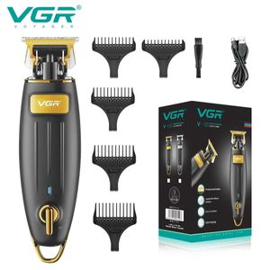 VGR Trimmer Cabelless Clipper sem fio Recarregável Máquina de corte de barbeiro Cabeça careca para homens v192 240408