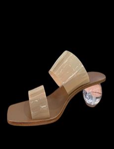 Official Quality Cult Gaia a Transparent Slides Clear a Baubleheel Mules Fashion Sandals Shoes6716827