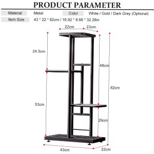 4-tändare Display Shelf Flower Pots Rack Plant Stand Potting Ladder Planterar Stand Tung förvaringshyllor för krukväxt