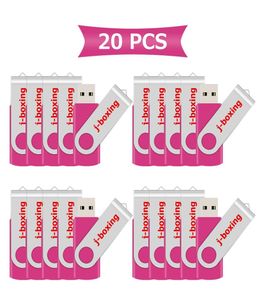 ピンクバルク20PCS 32GB USBフラッシュドライブスイベル回転金属フラッシュメモリスティック32GBコンピュータラップトップタブレット親指ペンドライブST2418960