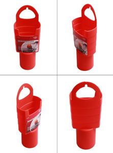 1pc Car French Fries Holder Food Drink Cup Holder Food Grade PP Storage Box Bucket Travel Eat in the car Red Black4472494