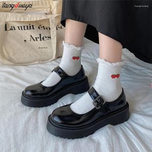 Casual Shoes Platform College Girl Student Sweet Lolita JK Uniform Mary Jane Women Sneaker Loafers White