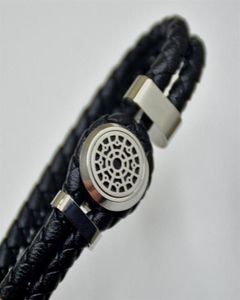 Luxus schwarz gewebte Lederarmbänder mit MT Branding Französisch Herren Mann Schmuck Charme Armband Pulseira als Geburtstagsgeschenk298S9651378