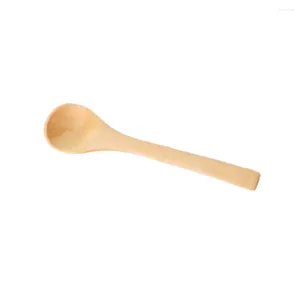 Spoons Honey Spoon Wood Bamboo Kitchen Children Dinner Soup Tableware Scoop Kindergarten Milk Mixing Dessert Teaspoon