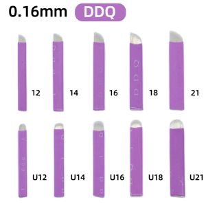 Припасы DDQ фиолетовый 0,16 мм нано -лезвия микроблейдинг игл Постоянный макияж с видом на макияж тату