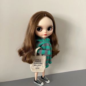 Dlbell 1pcs Blythe Doll Canvas Tote Mags Mini Dimbag Петить на плечо мешки для блит Барби