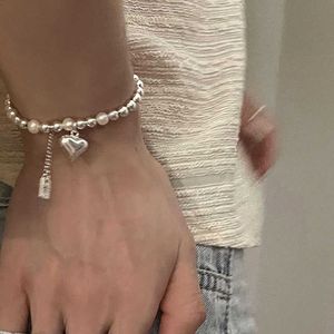 Design minoritario Dongdamen coreano Love 925 Bracciale per perline di riso in argento sterling 2022 Nuova braccialetto di perline femminile