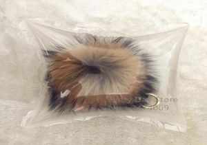 15 cm y szopa z futrem piłka brelok prawdziwy futra kluczowe łańcuchy pompom brelkain break pompon urok Women Bag wisietant5164173