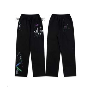 Dept Galery Pants Men's Jeans Mens Pants Designer High Sweatpants Peckled Letter Print Women's Couple Loose Versatile Casual Straight Ink-Jet Sweatpants12 733