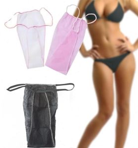 100st kvinnor spa hygieniska trosor tongunderkläder med elastiskt midjeband individuellt inslagna disponibla trosor icke -vävda tyger6618531