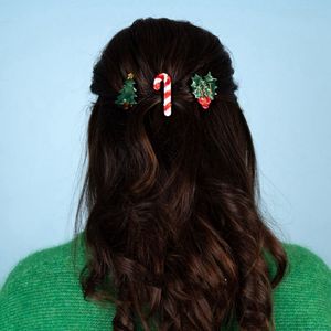 Acetat hårklo för kvinnor flickor hårklämma söt söt julserie hajklämma Huvudbonader smycken gåva