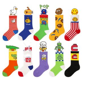 Strumpor 2020 Brand Hiphop Children Socks Autumn Winter Socks For Boys Girls Cartoon Teenager Socks 312 Years High Elastic Sport Socks