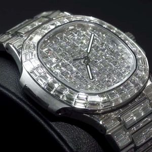 Luxo Parecendo totalmente assistir Iced para homens Mulher Top artesanato único e caro Mosang Diamond 1 1 5A Relógios para o Hip Hop Industrial Luxuado 7228