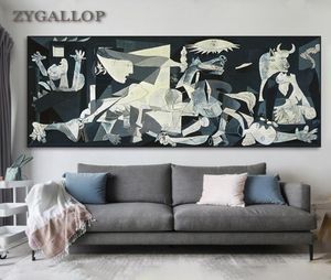 Picasso Famous Art Paintings Print Guernica On Canvas Picasso Arte Reproduction Wall Pictures para a sala de estar decorativa 9643274