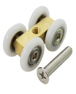 Pulmine per porte in vetro scorrevole per la doccia puleggia in legno Ultraquiet Pulsella sospesa binario Hardware Nylon Wheel6526116