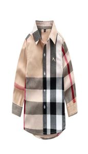 Baby Boys Plaid Shirt Kids Long Sleeve Shirts Spring Autumn Children TurnDown Collar Tops Cotton Child Shirt Clothing 27 Years2403664
