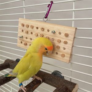 Pappagalli macinazione da masticare giocattolo in legno da masticare forniture per la tastiera in legno naturale giocattolo molare per la lacerazione degli uccelli per animali domestici