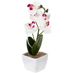 Dekoratif çiçekler yapay çiçek phalaenopsis sahte orkide