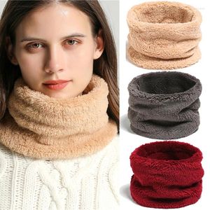 Scarves Faux Fur Plush Infinity Scarf Solid Color Soft Neck Gaiter Cute Coldproof Warmer Ski Mask For Women Girls Winter Outdoor