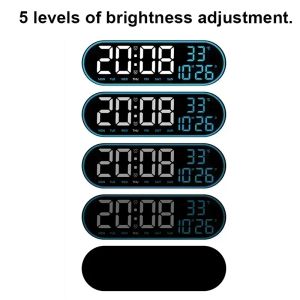 15 polegadas grandes relógios de parede digital Controle remoto Temperada Data da semana Exibir timer contagem regressiva de parede alarmes duplos de parede Relógios LEDs