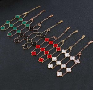 Danyuan Green Black White Red Steel Clover Bracelet012345624251