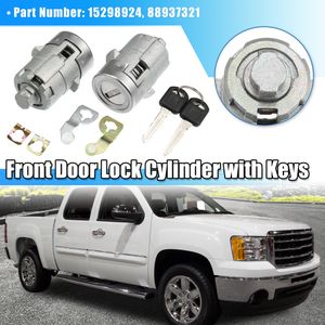 UXCELL 1 Set Door Lock Cylinder with 2 Keys 15298924 for Chevrolet Silverado Suburban Tahoe for GMC Sierra Yukon