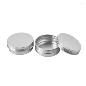 Storage Bottles 48pcs 50g Aluminum Cream Jar 50ml Metal Cosmetics Silver Container Screw Lid 2OZ Alu Empty Packaged DIY Tea Pot Tin