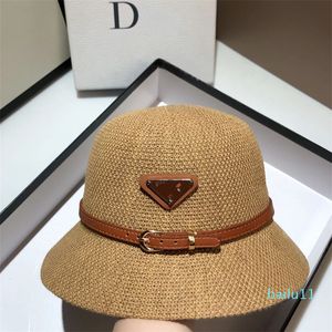 Brand Designer Autumn Winter Knitted Shaped Basin Hat Fashionable European and American Inverted Triangle Belt Fisherman Hats