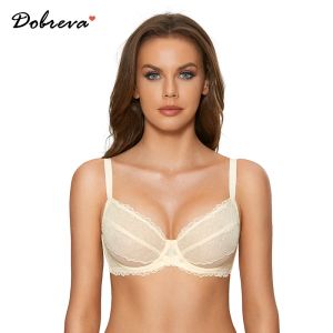 Spaccate DOBREVA DONNA TRASPARENTE FLORALE BRA Copertura completa Vedi attraverso Bralette Minimizer Underwire Ulso di dimensioni