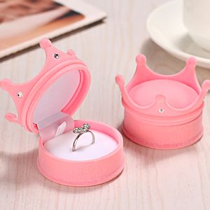 Crown Velvet Ring Display Jewelry Box Necklace Ear Stud Jewelry Case Container Wedding Ring Gift Case Earrings Storage Holder