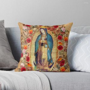 グアダルーペの聖母聖母マリアカトリックメキシコの枕カバー用のスローカバー