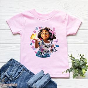 Magliette per le magliette da ragazza maglietta cartonata cartone animato stampata arti da stampa estate maglietta per bambini a maniche corta rosa 220620 gocce driv dheh5