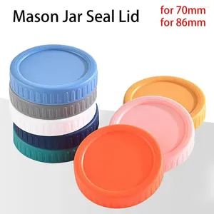 Depolama Şişeleri 6 PCS Geniş Ağız Kavanozu için Dayanıklı Mutfak Aleti İyi Conta 70mm 86mm Şişe Kapak Mason Kapağı