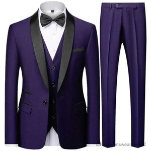 Abiti da uomo blazer uomini neri per la festa di matrimonio autunno tre pezzi impostati di grandi dimensioni 5xl 6xl pantaloni da blazer maschio e vestito slim fit slim fit