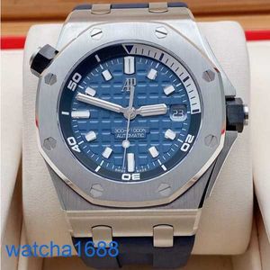 AP Wrist Watch Montre Royal Oak Offshore Series 15720ST Precision Steel Blue Plate Back Transparent Mens Fashion Leisure Business Sports Mechanical Diving Watch