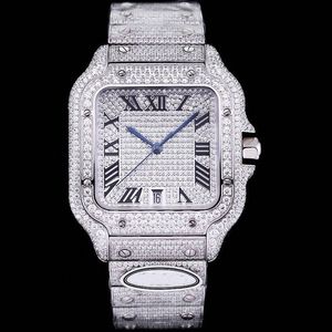 Diamond Watch Men Watches Automatic Mechanical 9015 Movimento da 40 mm Bracciale impermeabile Bracciale in acciaio inossidabile in acciaio inossidabile 904L Designer Owatch da polso Montre de Luxe