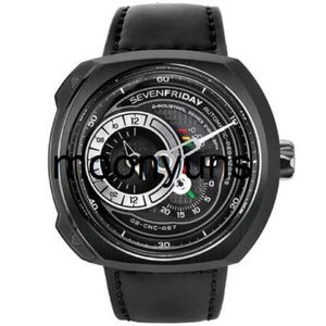 SevenFriday Watch Designer Watches SevenFriday Mens Watch Q Series Automatisk Power Reserve Leather Strap Q3-05 Hög kvalitet