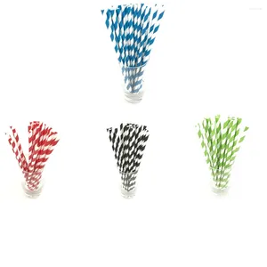 Drinking Straws 25pcs Paper Straw Disposable Colored For Bar Drinkware Biodegradable