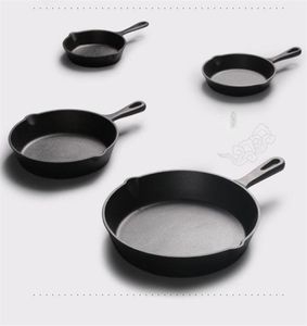 Gjutjärn non -stick 1426 cm stek stekning platt panna gasinduktion spöken järnpanna äggpannkakor kök matsalverktyg cookware8969602