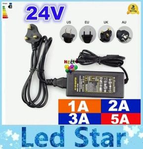 AC 110240V till DC 24V 1A 2A 3A 5A Strömförsörjningsladdaradapter för LED -remsa Ukeuusau Plugs7333894