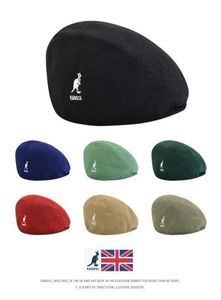 Retro men women kangools Berets hat mesh casual drawer dome hollow breathable hats ins embroidery hat cap 2112279342920